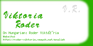 viktoria roder business card